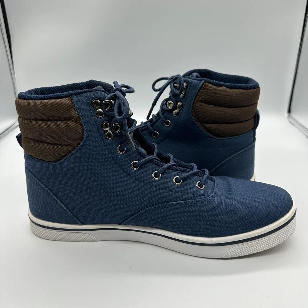 Vlado Shoes Mens Size 9 Blue Milo High Top‎ Lace Up Sneakers Casual IG-2711-14